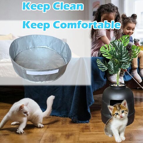 Cat Litter Box Liners for Hidden Plant Litter Box with Carrying Handles, Waterproof and Leak Proof (3 Pack) in Saudi Arabia