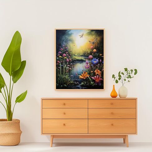 OKSGYTA Paint by Number, Laughing Dragonfly Meadow Processions, Adult Crafts Adults Paint-by-Number Kits, Room Decor Gift for Birthday Festival (16x20 Inch, No Frame) in Saudi Arabia