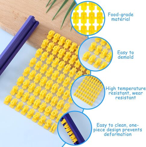 Clay Alphabet Letter Stamps, Small Pottery Stamp for Polymer Clay, Uppercase Alphabet and Numbers Stamps, Mini Fondant Embosser Cookie Cake Stamp DIY Making Tools (72 Characters, 1 Storage Bag) in Saudi Arabia