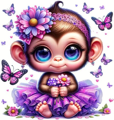 2pcs Butterfly and Monkey Tree Iron On Transfers for T-Shirts Rub on Transfers Stickers Vinyl Ready to Press Stickers Iron on Decals for T-Shirts Clothing Hoodie DIY Crafts in Saudi Arabia