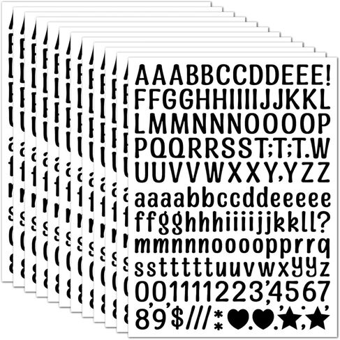 3040Pcs 20 Sheets Small Letter Number Stickers, 0.5inch Self-Adhesive Vinyl Waterproof Mailbox Stickers, Doors, Signs, Scrapbook (Gold + Silver(Writing Style)) in Saudi Arabia