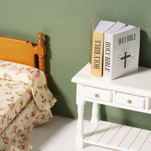 1Pc Mini Bible Pocket Book 1/12 Dollhouse Miniature Book Bookshelf Bedroom Library Accessories，Dollhouse Furniture, Dolls and Accessories,Bollhouse Bookshelf,Miniature Bible,Tiny Bible in Saudi Arabia