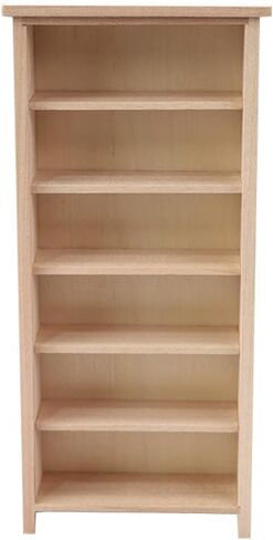 DOITOOL 1 12 Scale Mini Wooden Bookcase Model for Dollhouse Vertical Bookshelf Display with Durable Eco-Friendly Material for DIY Crafts Miniature Home Decor and Kids 7.67X3.58X1.45In in Saudi Arabia