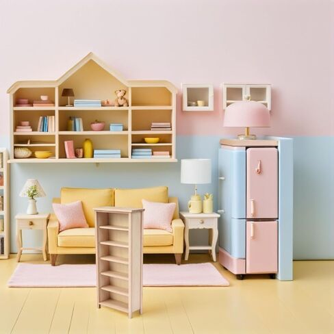 DOITOOL 1 12 Scale Mini Wooden Bookcase Model for Dollhouse Vertical Bookshelf Display with Durable Eco-Friendly Material for DIY Crafts Miniature Home Decor and Kids 7.67X3.58X1.45In in Saudi Arabia