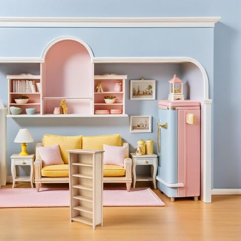 DOITOOL 1 12 Scale Mini Wooden Bookcase Model for Dollhouse Vertical Bookshelf Display with Durable Eco-Friendly Material for DIY Crafts Miniature Home Decor and Kids 7.67X3.58X1.45In in Saudi Arabia