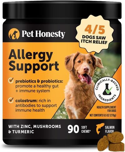 Pet Honesty Allergy Support Fresh Sticks - Dental Sticks for Dogs - Dental Dog Chews - Immune Health + Allergy Support for Dogs - Freshen Dog Breath, Reduce Plaque + Tartar - 30 Sticks in Kuwait