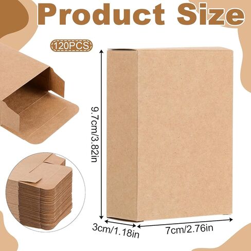 120 Pack Soap Boxes for Homemade Soap, 3.8 x 2.8 x 1.2 Inch Small Gift Packaging Box for Homemade Soap, Party Favors, Candies, Cookies, Treats, Gifts, Travel in Saudi Arabia