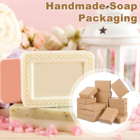 120 Pack Soap Boxes for Homemade Soap, 3.8 x 2.8 x 1.2 Inch Small Gift Packaging Box for Homemade Soap, Party Favors, Candies, Cookies, Treats, Gifts, Travel in Saudi Arabia