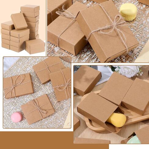 120 Pack Soap Boxes for Homemade Soap, 3.8 x 2.8 x 1.2 Inch Small Gift Packaging Box for Homemade Soap, Party Favors, Candies, Cookies, Treats, Gifts, Travel in Saudi Arabia