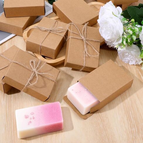 120 Pack Soap Boxes for Homemade Soap, 3.8 x 2.8 x 1.2 Inch Small Gift Packaging Box for Homemade Soap, Party Favors, Candies, Cookies, Treats, Gifts, Travel in Saudi Arabia