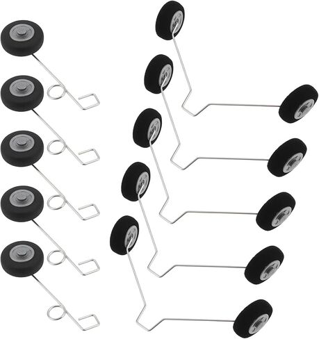 5 Pair Front and Rear RC Plane Wheels Compatible with Foam Fighter F22 Su27 HW33 Radio Remote Control Plane in Saudi Arabia