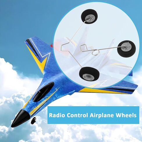 5 Pair Front and Rear RC Plane Wheels Compatible with Foam Fighter F22 Su27 HW33 Radio Remote Control Plane in Saudi Arabia