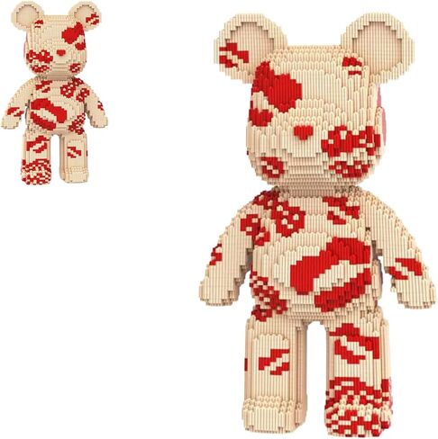 مجموعة مكعبات البناء الصغيرة لعيد الحب تيدي بير (16.9 بوصة) قبلة الحب الدب اللبنات هدية للكبار 2026 in Kuwait