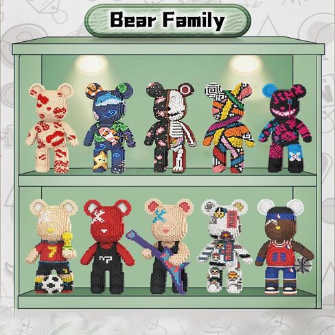 مجموعة مكعبات البناء الصغيرة لعيد الحب تيدي بير (16.9 بوصة) قبلة الحب الدب اللبنات هدية للكبار 2026 in Kuwait