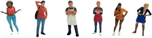 American Diorama Foodies 6 Piece Diecast Figure Set (6 Figures) Limited Edition for 1/64 Scale Models AD-64531MJ in Saudi Arabia