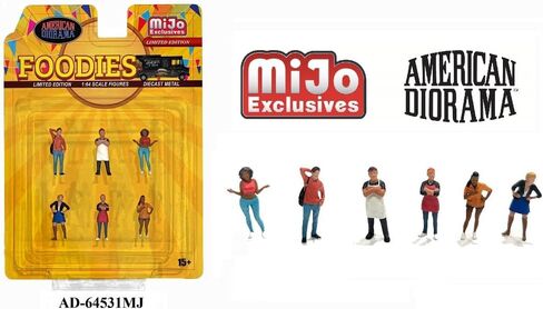 American Diorama Foodies 6 Piece Diecast Figure Set (6 Figures) Limited Edition for 1/64 Scale Models AD-64531MJ in Saudi Arabia