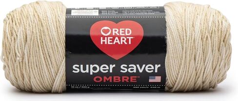 Red Heart Super Saver Jumbo Sand Ombre Yarn - 1 Pack of 283g/10oz - Acrylic - 4 Medium (Worsted) - 482 Yards - Knitting/Crochet & Amigurumi in Saudi Arabia