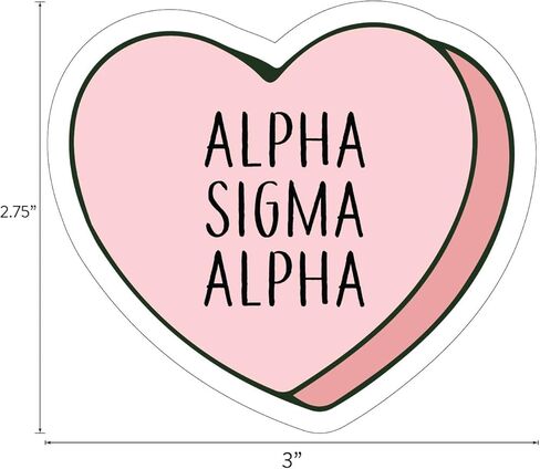 Alpha Sigma Alpha - Sticker Sheet - Love Theme in Saudi Arabia