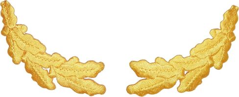 #E05200 Yellow Scrambled Eggs Military, Captain, Fashion Caps Embroidery Iron On Patch(Pair) in Saudi Arabia