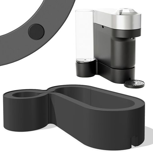 حامل Riser لـ Nespresso Vertuo Pop+، حامل ارتفاع 2.5 بوصة، قاعدة ماكينة قهوة مطبوعة ثلاثية الأبعاد، متوافق مع النماذج القياسية والفاخرة، يناسب أكواب YETI سعة 20 أونصة وأكواب Contigo سعة 16 أونصة (أسود) in Kuwait