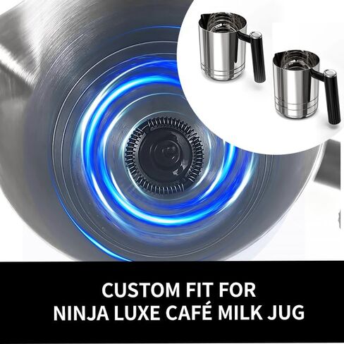 أجزاء رغوة الحليب لملحقات Ninja Luxe Cafe ES601 ES655 ES701، ملحقات خفق بديلة من الفولاذ المقاوم للصدأ ABS متوافقة مع Ninja Luxe Cafe ES601 ES655 ES701 in Kuwait