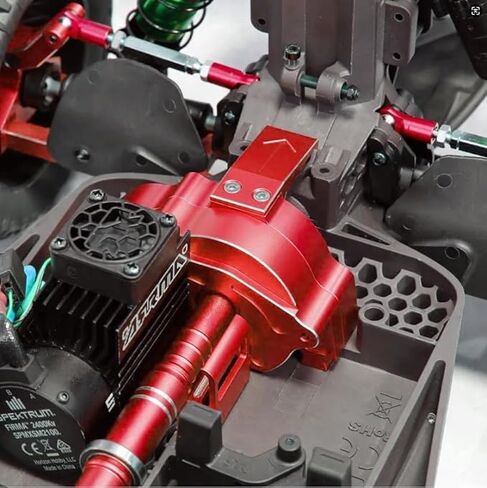 57T Metal spur Gear Center Differential & Motor Mount Gear Cover Upgrade Parts for ARRMA 1/10 Kraton 4x4 4S BLX Outcast 4x4 4S BLX 1/8 Mojave 4X4 4S BLX(Red) in Kuwait