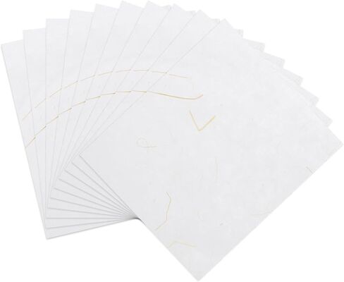 MECCANIXITY 10Pcs A4 Mulberry Paper, Natural Wood Fiber Semi-Prepared Rice Paper Sheets Handmade Decoupage Art Tissue for Calligraphy Drawing Writing Scrapbooking, Yellow Flowers 8.3"x11.7" in Saudi Arabia
