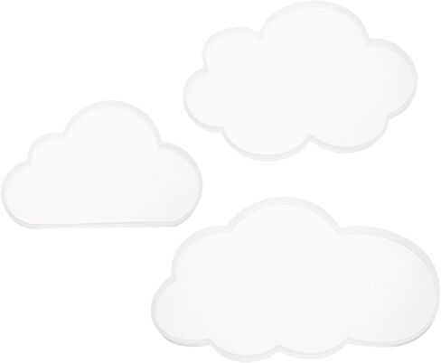 uxcell 3 Pcs Cloud Coaster Silicone Resin Mould, Tray Moulds for Resin Casting, Epoxy Resin Moulds for Coasters Trays DIY Art Cup Bowl Mats, Candle Holder, Home Decoration, White in Saudi Arabia
