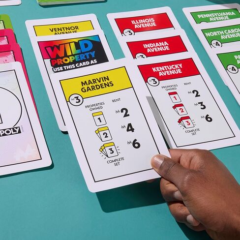 Monopoly Big Deal Card Game | Oversized Giant Large Cards for Family Fun | Ages 8+ | 2 to 5 Players | 15 Mins. | Travel Games for Kids and Adults in Saudi Arabia