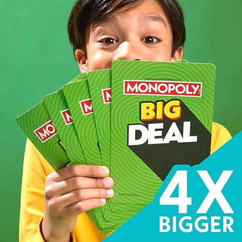 Monopoly Big Deal Card Game | Oversized Giant Large Cards for Family Fun | Ages 8+ | 2 to 5 Players | 15 Mins. | Travel Games for Kids and Adults in Saudi Arabia