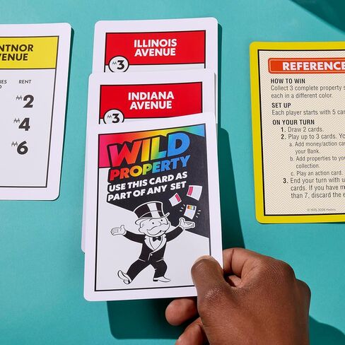 Monopoly Big Deal Card Game | Oversized Giant Large Cards for Family Fun | Ages 8+ | 2 to 5 Players | 15 Mins. | Travel Games for Kids and Adults in Saudi Arabia