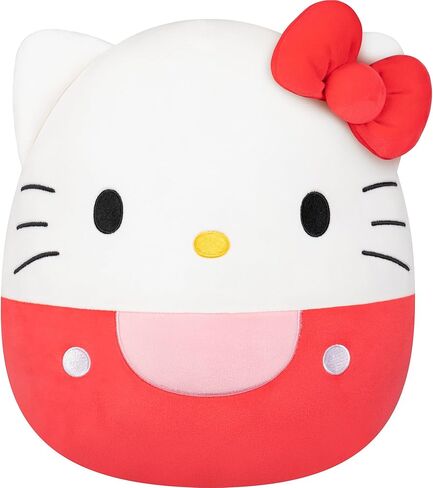 Squishmallow Original Sanrio 12in Hello Kitty باللون الأحمر وزرة - Jazwares الرسمية القطيفة (متوسطة الحجم) in Saudi Arabia