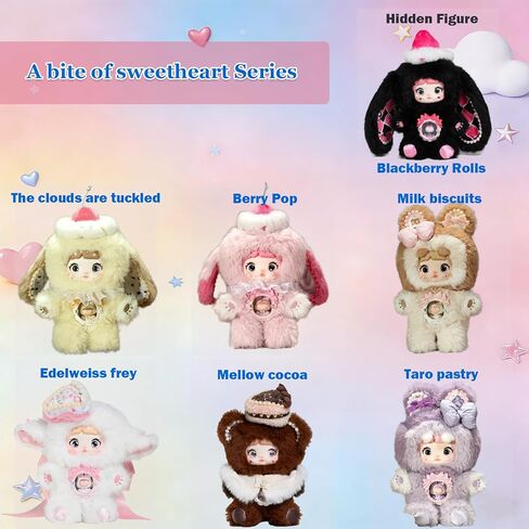 Nommi A bite of Sweetheart Series Blind Plush Box, 1PC (1 of 7 Possible Styles), 6 Regular Figure and 1 Hidden Figure, for 15 Years Old and Up Collection, (Pack of 1) in Saudi Arabia
