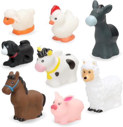 Farm Animal Toddler Toys - 8-Piece Figure Set for Educational Pretent Play, Farm Animal Toys for 1,2,3 Years Old Boys Girls in Saudi Arabia