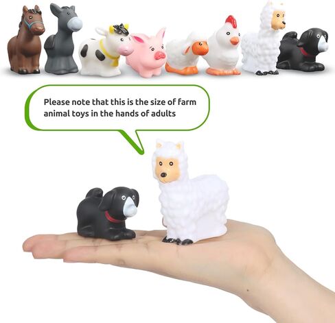 Farm Animal Toddler Toys - 8-Piece Figure Set for Educational Pretent Play, Farm Animal Toys for 1,2,3 Years Old Boys Girls in Saudi Arabia