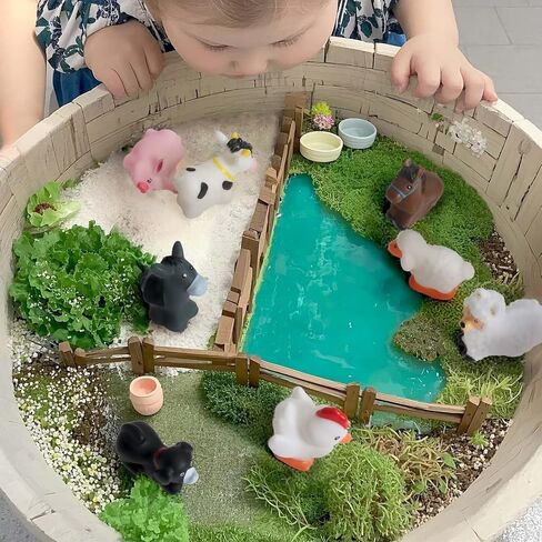 Farm Animal Toddler Toys - 8-Piece Figure Set for Educational Pretent Play, Farm Animal Toys for 1,2,3 Years Old Boys Girls in Saudi Arabia