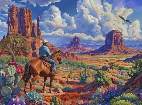Ceaco - Chris Bigelow - Western Venue - 1000 Piece Jigsaw Puzzle - Relaxing and Fun Activity for Adults in Saudi Arabia