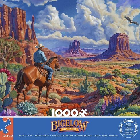 Ceaco - Chris Bigelow - Western Venue - 1000 Piece Jigsaw Puzzle - Relaxing and Fun Activity for Adults in Saudi Arabia