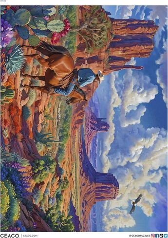 Ceaco - Chris Bigelow - Western Venue - 1000 Piece Jigsaw Puzzle - Relaxing and Fun Activity for Adults in Saudi Arabia