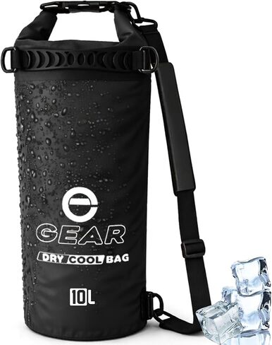 Enthusiast Gear Insulated Dry Bag Floating Cooler – 10L / 15L / 25L Roll Top, Leak Proof, Waterproof, Collapsible, with Padded Shoulder Strap - Perfect for Kayaking Fishing Beach in Saudi Arabia