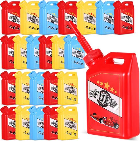 Mifoci 12 Pcs Race Car Fuel Can Cups Set 11 oz Fuel Race Drinking Cup with Straw Red Blue Yellow Racing Theme Birthday Party Favor for Kids Racing Car Theme Birthday Party Baby Shower in Saudi Arabia