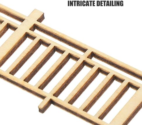 Milisten Wooden Picket Fence - 1:50 Scale Miniature Fence (10 pcs) for Dollhouse, Model Railway, Village & Diorama Landscaping - DIY Craft Accessories in Saudi Arabia