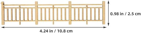Milisten Wooden Picket Fence - 1:50 Scale Miniature Fence (10 pcs) for Dollhouse, Model Railway, Village & Diorama Landscaping - DIY Craft Accessories in Saudi Arabia