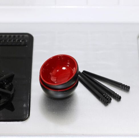 UPKOCH 1 12 Scale Miniature Dollhouse Tableware Set with 4 Alloy Mini Bowls and Chopstick Set Realistic Asian Dollhouse Accessories for Kitchen Decor and Photo Props in Saudi Arabia