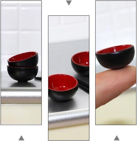 UPKOCH 1 12 Scale Miniature Dollhouse Tableware Set with 4 Alloy Mini Bowls and Chopstick Set Realistic Asian Dollhouse Accessories for Kitchen Decor and Photo Props in Saudi Arabia