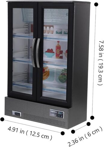 Miniature Doll House Refrigerator Model Realistic Fridge for Crafts Decor for Micro Landscapes Accessory for Miniature Scenes in Saudi Arabia