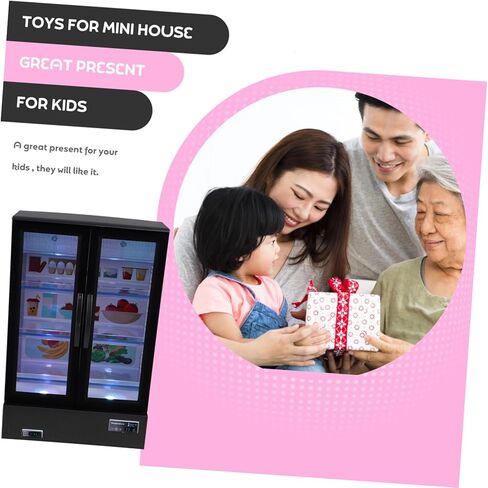 Miniature Doll House Refrigerator Model Realistic Fridge for Crafts Decor for Micro Landscapes Accessory for Miniature Scenes in Saudi Arabia