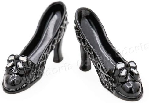 Odoria 1/12 Miniature High Heels Dollhouse Decoration Accessories, Black in Saudi Arabia