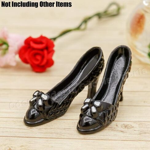 Odoria 1/12 Miniature High Heels Dollhouse Decoration Accessories, Black in Saudi Arabia