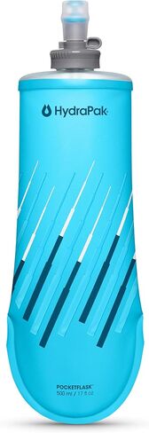 Hydrapak Pocketflask 500ml - زجاجة ماء قارورة قابلة للضغط ، منخفضة الانتباه ، مناسبة مثالية لأحزمة التشغيل وجيوب مناسبة مع غطاء القفل (500 مل / 17 أوقية) in Saudi Arabia